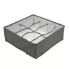 Bewello Szövet tárolódoboz - 32 x 32 x 12 cm - 8 zseb - szürke (BW2078)