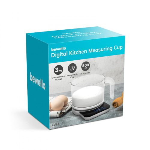 Bewello Digitális konyhai mérőkancsó - 2 x AAA - 800 ml (BW1019)