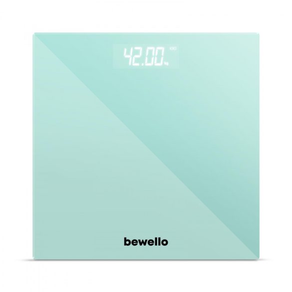 Bewello Személymérleg - 180 kg - elemes - üveg (BW3014)