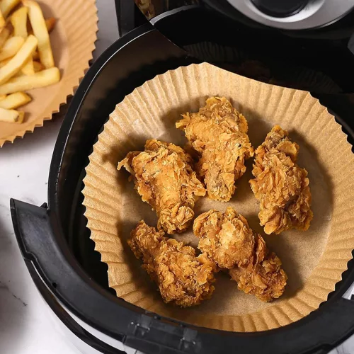 Bewello Air fryer sütőpapír - olaj nélküli sütőhöz - kör - 23 cm - 50 db / csomag (BW1020D)