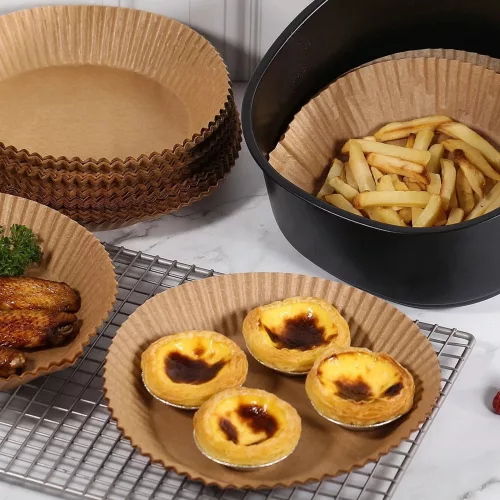 Bewello Air fryer sütőpapír - olaj nélküli sütőhöz - kör - 23 cm - 50 db / csomag (BW1020D)