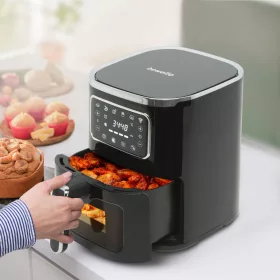   Bewello Olaj nélküli fritőz - 220-240 V - 1450W - 5 L - érintőgombos (BW1002B)