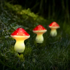   Garden Of Eden LED-es szolár lámpa - 3 db gomba - melegfehér (11756)