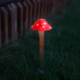   Garden Of Eden Leszúrható szolár gomba - 33,5 cm - 1 hidegfehér LED (11765)