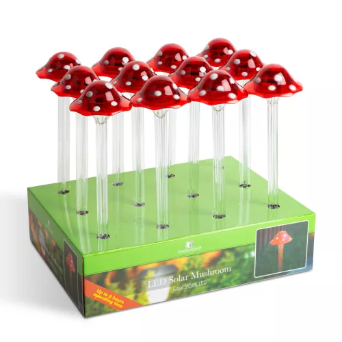 Garden Of Eden Leszúrható szolár gomba - 33,5 cm - 1 hidegfehér LED (11765)