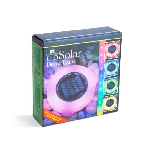 Garden Of Eden LED-es leszúrható szolár lámpa - kör alakú - RGB színes LED - 105 x 128 mm (11766A)