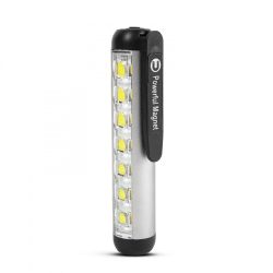   Phenom LED-es zseblámpa - munkalámpa móddal - 400 mAh akkumulátor - XPE + SMD LED - 500 lm - IP55 - ezüst (18580A)