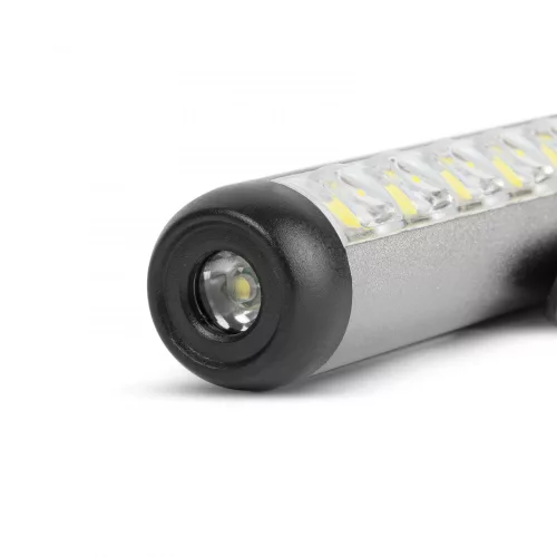 Phenom LED-es zseblámpa - munkalámpa móddal - 400 mAh akkumulátor - XPE + SMD LED - 500 lm - IP55 - ezüst (18580A)