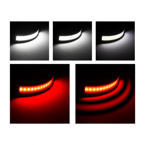 Wheel Zone Fejlámpa gesztusvezérléssel - piros / fehér COB LED - 800 mAh akkumulátor - IP54 (18583)