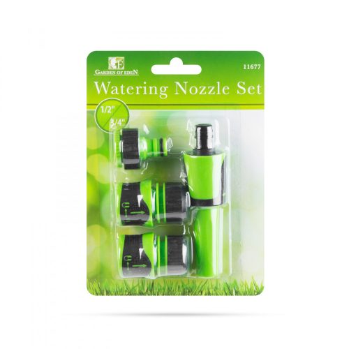 Garden of Eden Öntöző sugárcső szett - fokozatmentesen állítható szórás - gumírozott - 13,5 x 3,7 x 3,7 cm (11677)