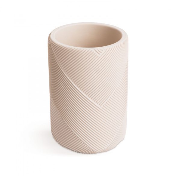 Bewello Fürdőszobai pohár - matt bézs mintás (BW3022B)