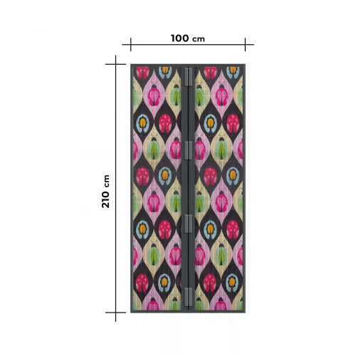 Garden of Eden Szúnyogháló függöny ajtóra -mágneses- 100 x 210 cm - bogaras (11398R)