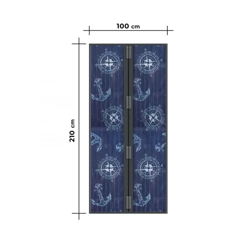 Garden of Eden Szúnyogháló függöny ajtóra -mágneses- 100 x 210 cm - horgonyos (11398S)