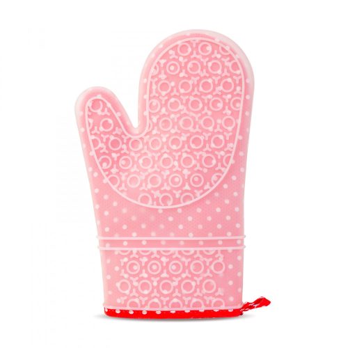 Family Edényfogó kesztyű szilikon borítással - 29,5 x 18,5 cm - piros (56051G)