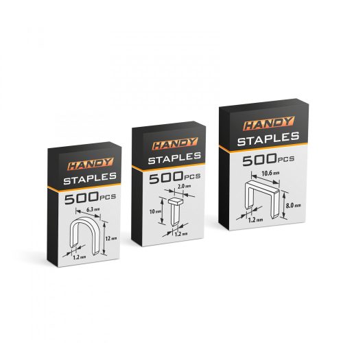 Handy Kézi tűzőgép szett kofferben - tűzőgép + 3 féle kapocs (10442B)