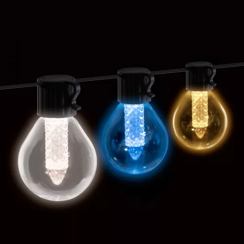 Smart szolár fényfüzér - 15 db fehér LED - állítható színhőmérséklet - 7,5 m - bluetooth (11743)