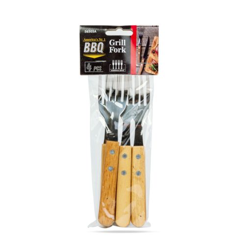 BBQ Grill villa - 4 db - fa nyéllel (56305A)