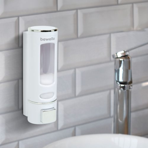 Bewello Szappanadagoló - kézzel működtethető - 400 ml - fali - fehér (51118A)