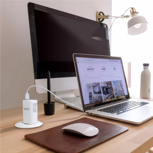 Delight Hálózati Adapter USB + Type-C PD45W gyorstöltéssel - fehér (55060)