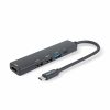 Delight Multifunkciós USB Hub - HDMI + Type-C 3.0 - 3xUSB-A, 1xType-C - 5 Gbps, 100 W - fekete (55064)