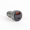 MNC Autós szivargyújtó adapter Type-C PD és USB aljzattal, gyorstöltéssel - feszültségkijelzéssel - 48W (55025B)