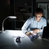 Handy Asztali LED lámpa - nagyítóval - csipeszes - fehér (10800)