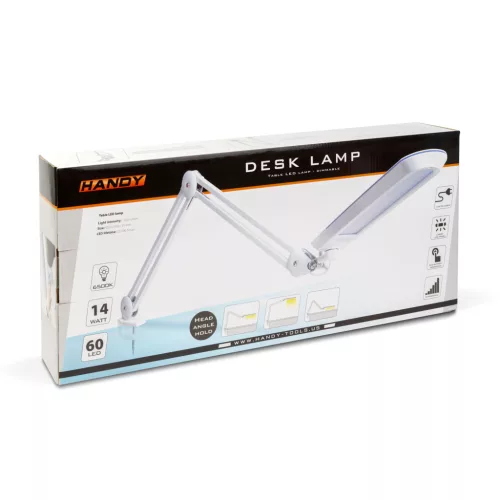 Handy Asztali LED lámpa - dimmerelhető - fém - fehér (10801)