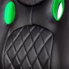 BeMaDa Gamer szék karfával - fekete / zöld - 71 x 53 cm / 53 x 47 cm (BMD1116GR)