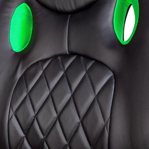 BeMaDa Gamer szék karfával - fekete / zöld - 71 x 53 cm / 53 x 47 cm (BMD1116GR)