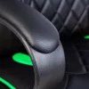 BeMaDa Gamer szék karfával - fekete / zöld - 71 x 53 cm / 53 x 47 cm (BMD1116GR)
