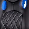 BeMaDa Gamer szék karfával - fekete / kék - 71 x 53 cm / 53 x 47 cm (BMD1116BL)
