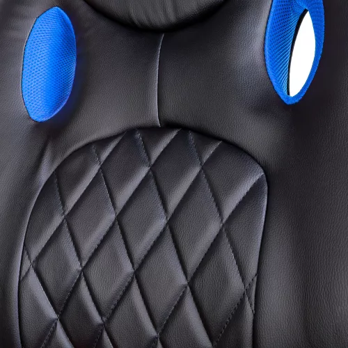 BeMaDa Gamer szék karfával - fekete / kék - 71 x 53 cm / 53 x 47 cm (BMD1116BL)