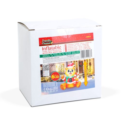 Family Felfújható maci - 150 cm - IP44 - 6 LED - 100 - 240 V (58067J)