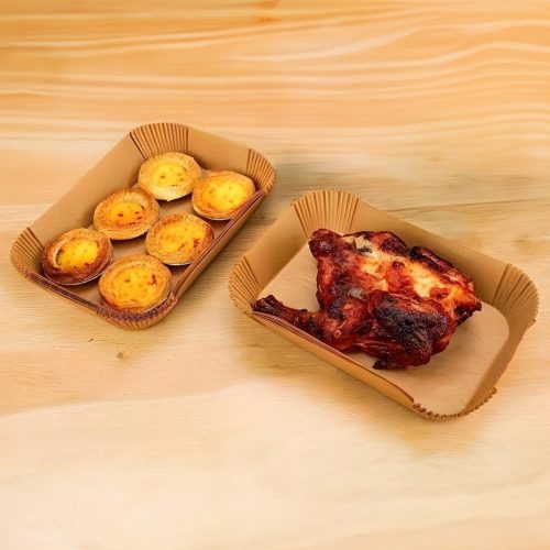 Bewello Air fryer sütőpapír - olaj nélküli sütőhöz - téglalap - 14 x 22 cm - 50 db / csomag (BW1020E)