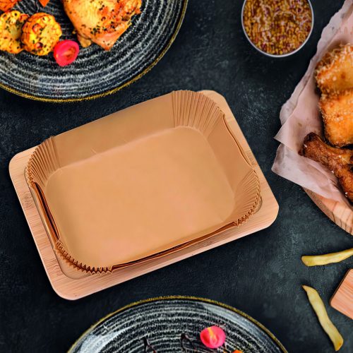 Bewello Air fryer sütőpapír - olaj nélküli sütőhöz - téglalap - 14 x 22 cm - 50 db / csomag (BW1020E)