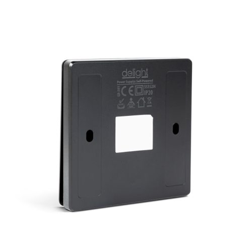 Delight Kinetic fali kapcsoló - 433 Mhz - 1 körös - IP20 - fekete (55352BK)