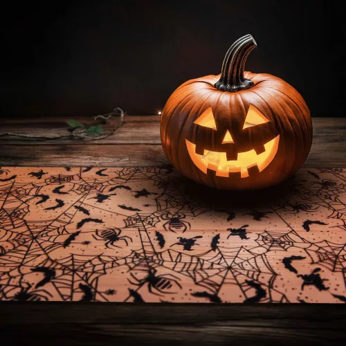 Family Asztalterítő futó - halloween-i motívumokkal - 180 x 28 cm (58204B)