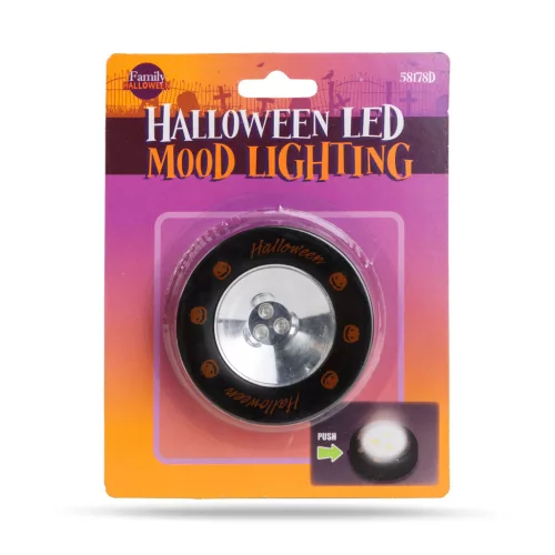 Family Halloween-i LED hangulatvilágítás - 3 LED - 3 x AAA - fekete, tök (58178D)
