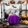 Family Halloween-i tök dekoráció - 16,5 cm - lila - habszivacs - glitteres (56540B)