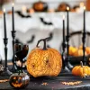 Family Halloween-i tök dekoráció - 16,5 cm - narancs, pókhálós - habszivacs (56540C)