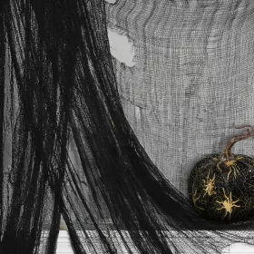   Family Halloween-i függöny - fekete, szövet - 180 x 75 cm (56547A)