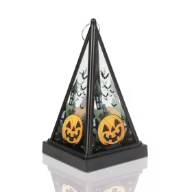   Family Halloween-i LED lámpás - tök - melegfehér - fekete - 9,5 x 9,5 x 17 cm - 2 x AAA (56549A)