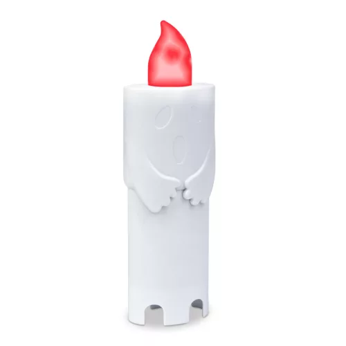 Family Halloween-i LED-es gyertya - szellem - 4 színű LED - 12 x 4,5 x 3 cm (56551)
