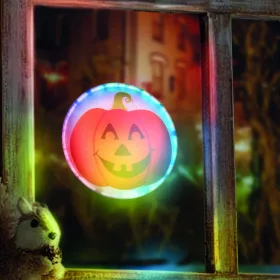   Family Halloween-i LED dekoráció - RGB LED - tök - öntapadós - 12 x 4 cm (56564)