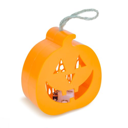 Family Halloween-i LED dekor - tök - RGB LED - 3 x LR1130 - 8,5 x 9 x 4 cm (56568)