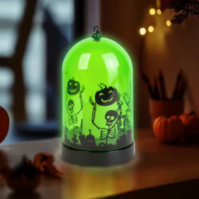   Family Halloween-i LED dekor - zöld - 3 x AAA - 8 x 12,5 cm (56570B)