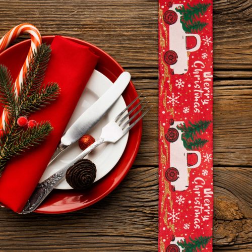 Family Karácsonyi szalag - piros - 60 x 6,3 cm (58584A)