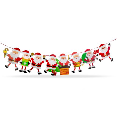 Family Karácsonyi papír girland - 8 db Mikulás - 3,5 m (58585B)