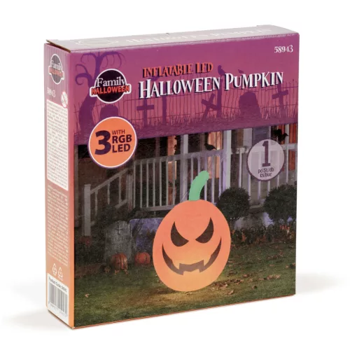Family Felfújható RGB LED-es halloween-i tök - 40 cm (58943)