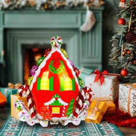   Family Karácsonyi lufi - alumínium fólia - mézeskalács - 67 x 71 cm (58969B)